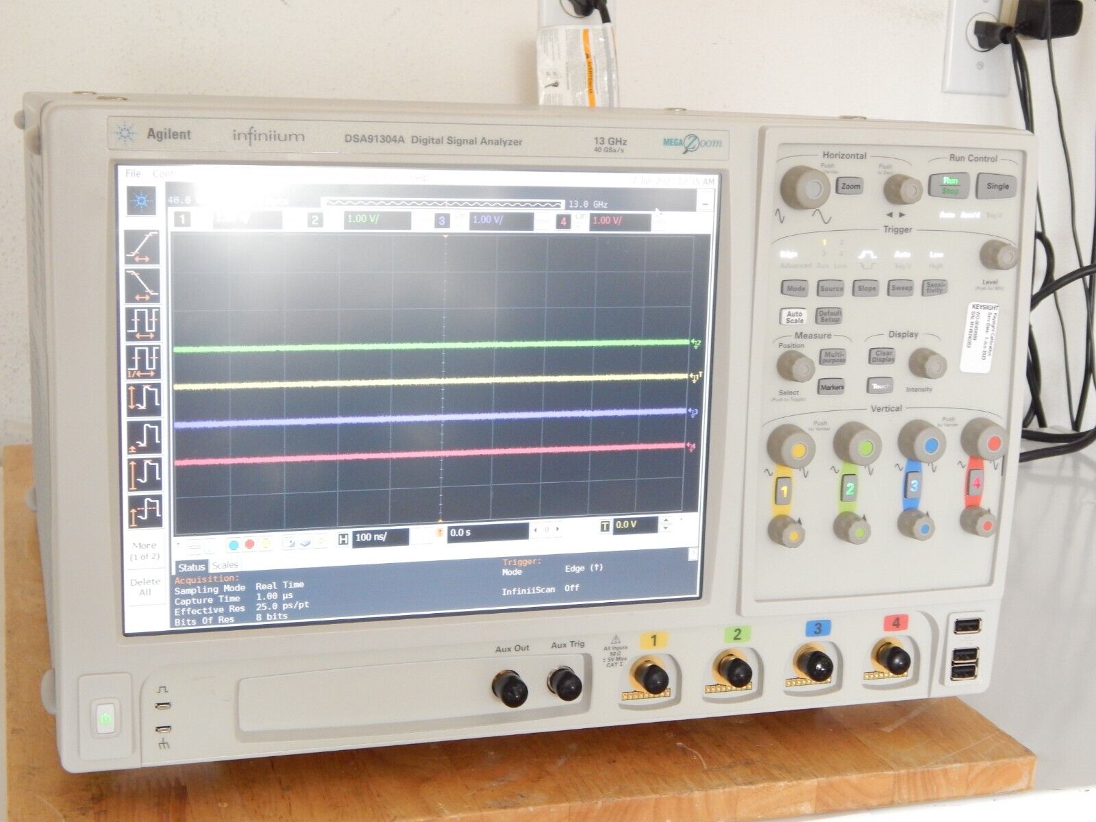 Keysight DSA91304A Oscilloscope 13Ghz 40Gs/s w/opt's, OEM cal, MY48240353 Keysight DSA91304A Oscilloscope 13Ghz 40Gs/s w/opt's, OEM cal, MY48240353